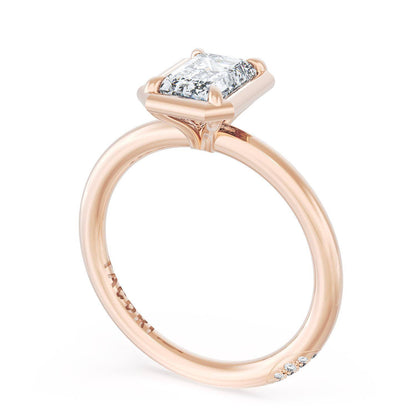 Emerald Solitaire Engagement Ring