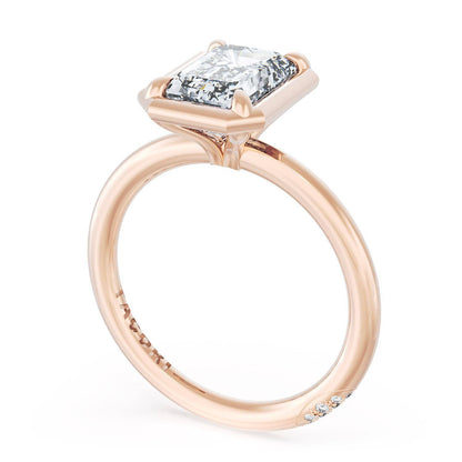 Emerald Solitaire Engagement Ring