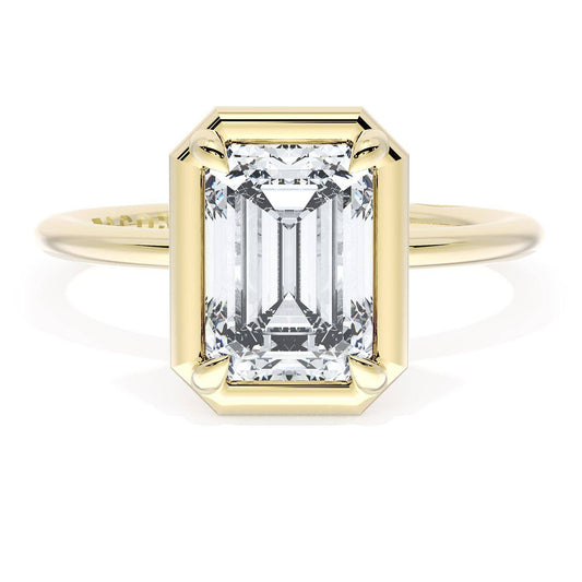 Emerald Solitaire Engagement Ring