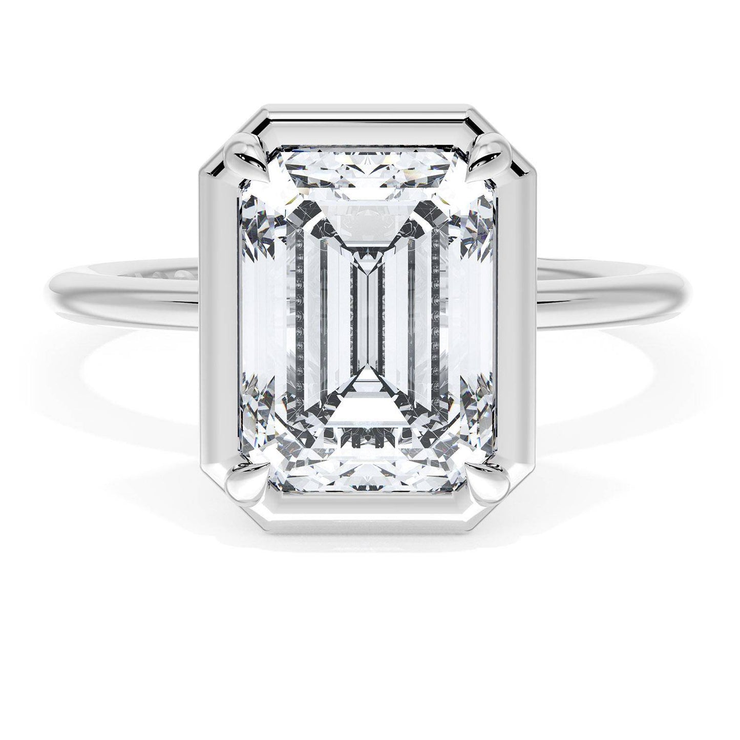 Emerald Solitaire Engagement Ring