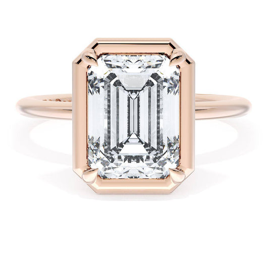 Emerald Solitaire Engagement Ring
