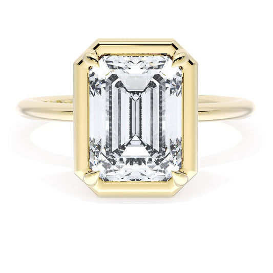 Emerald Solitaire Engagement Ring