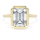 Emerald Solitaire Engagement Ring