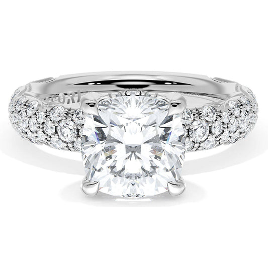 Cushion Bloom Engagement Ring