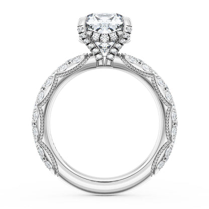Cushion Bloom Engagement Ring