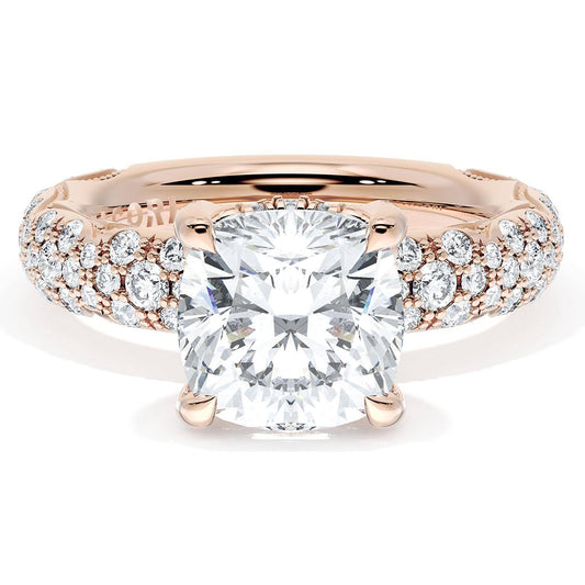 Cushion Bloom Engagement Ring