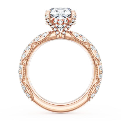 Cushion Bloom Engagement Ring