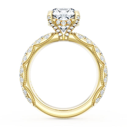 Cushion Bloom Engagement Ring