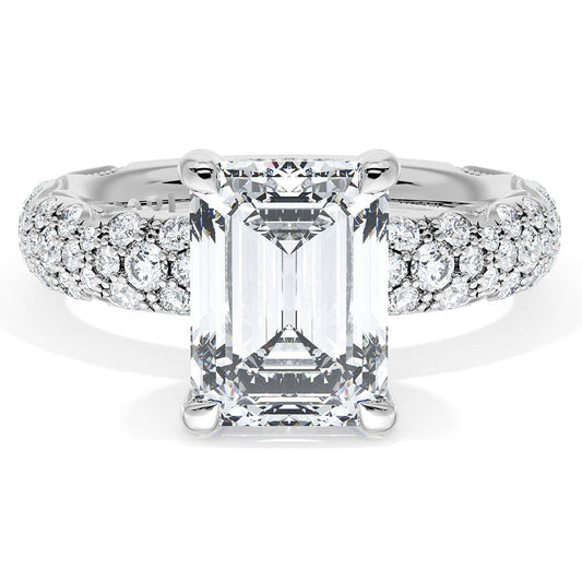 Emerald Bloom Engagement Ring