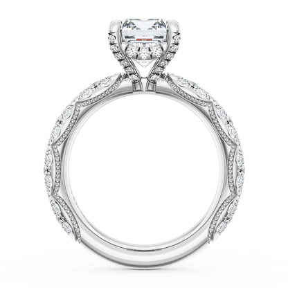 Emerald Bloom Engagement Ring