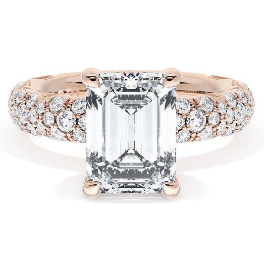 Emerald Bloom Engagement Ring