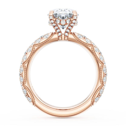 Oval Bloom Engagement Ring