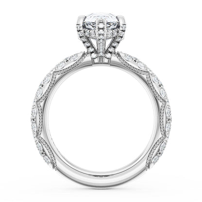 Pear Bloom Engagement Ring