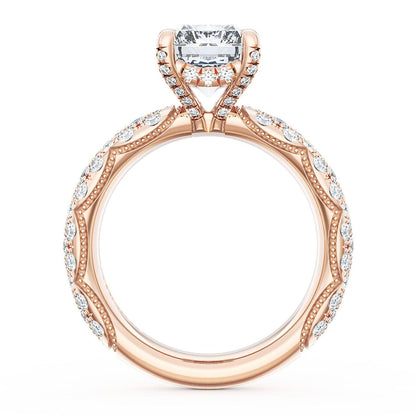 Radiant Bloom Engagement Ring