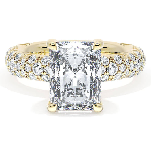 Radiant Bloom Engagement Ring