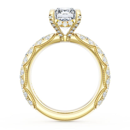 Radiant Bloom Engagement Ring