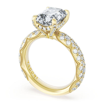 Radiant Bloom Engagement Ring