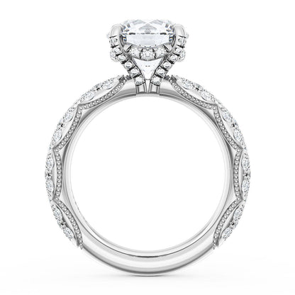 Round Bloom Engagement Ring