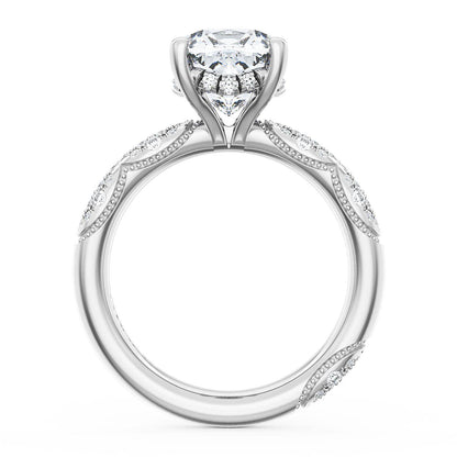 Cushion Bloom Engagement Ring