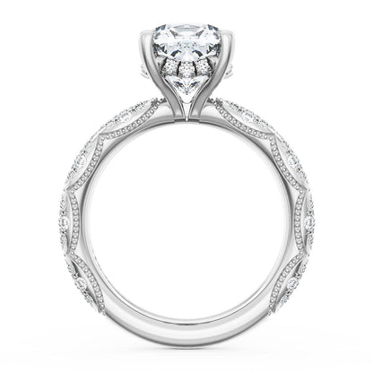 Cushion Bloom Engagement Ring