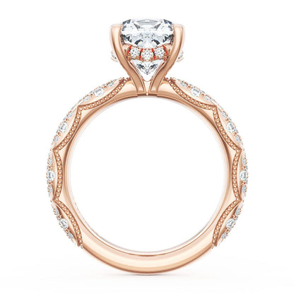 Cushion Bloom Engagement Ring