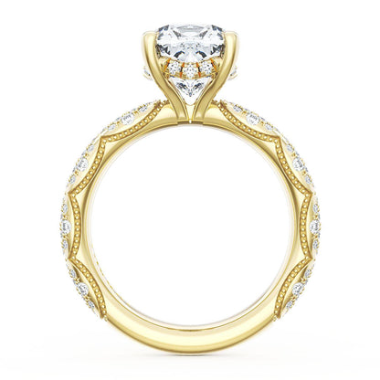 Cushion Bloom Engagement Ring
