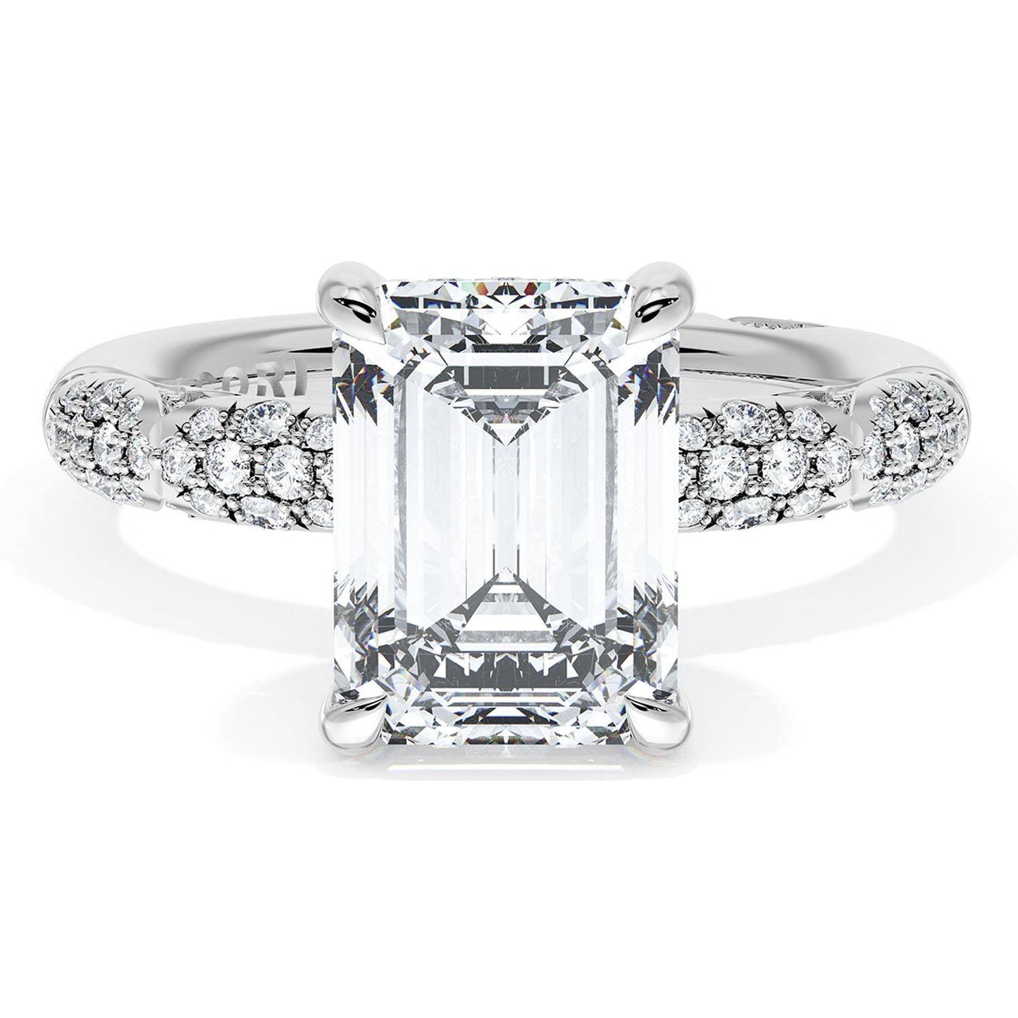 Emerald Bloom Engagement Ring
