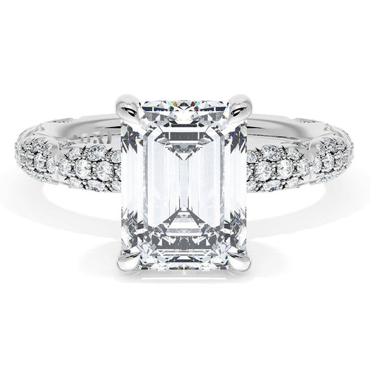 Emerald Bloom Engagement Ring