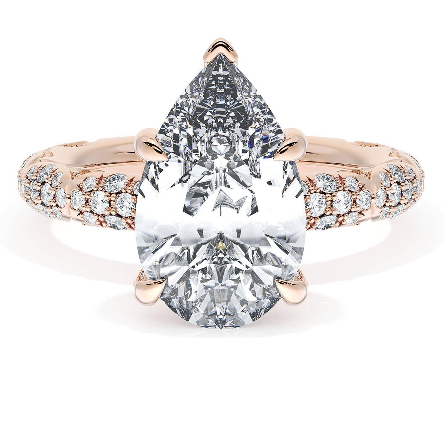 Pear Bloom Engagement Ring