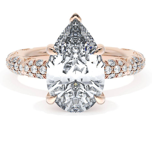 Pear Bloom Engagement Ring