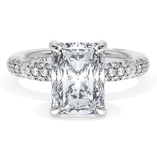 Radiant Bloom Engagement Ring