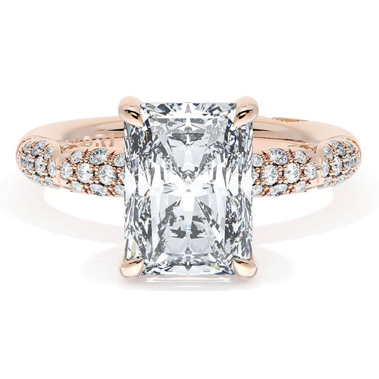 Radiant Bloom Engagement Ring