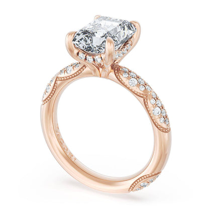 Radiant Bloom Engagement Ring