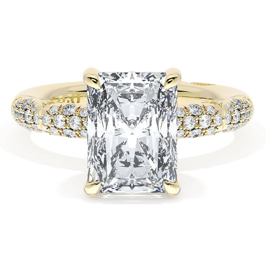 Radiant Bloom Engagement Ring