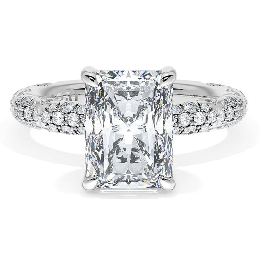 Radiant Bloom Engagement Ring