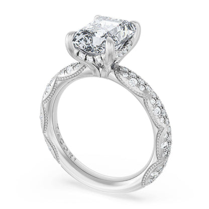Radiant Bloom Engagement Ring