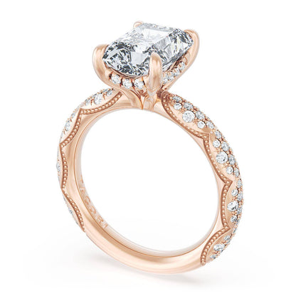Radiant Bloom Engagement Ring