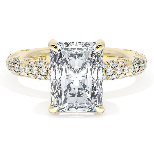 Radiant Bloom Engagement Ring
