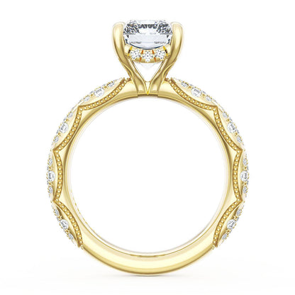 Radiant Bloom Engagement Ring