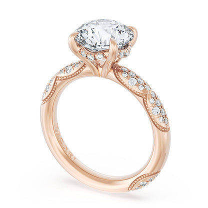 Round Bloom Engagement Ring