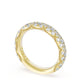 French Pavé Diamond Wedding Band, 4mm
