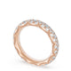 French Pavé Diamond Wedding Band, 4mm