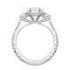 Round 3-Stone Engagement Ring