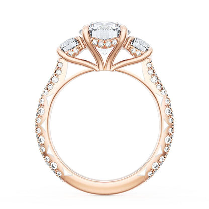 Round 3-Stone Engagement Ring