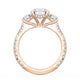 Round 3-Stone Engagement Ring