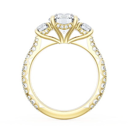 Round 3-Stone Engagement Ring