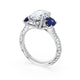 Oval 3-Stone Engagement Ring in Blue Sapphire
