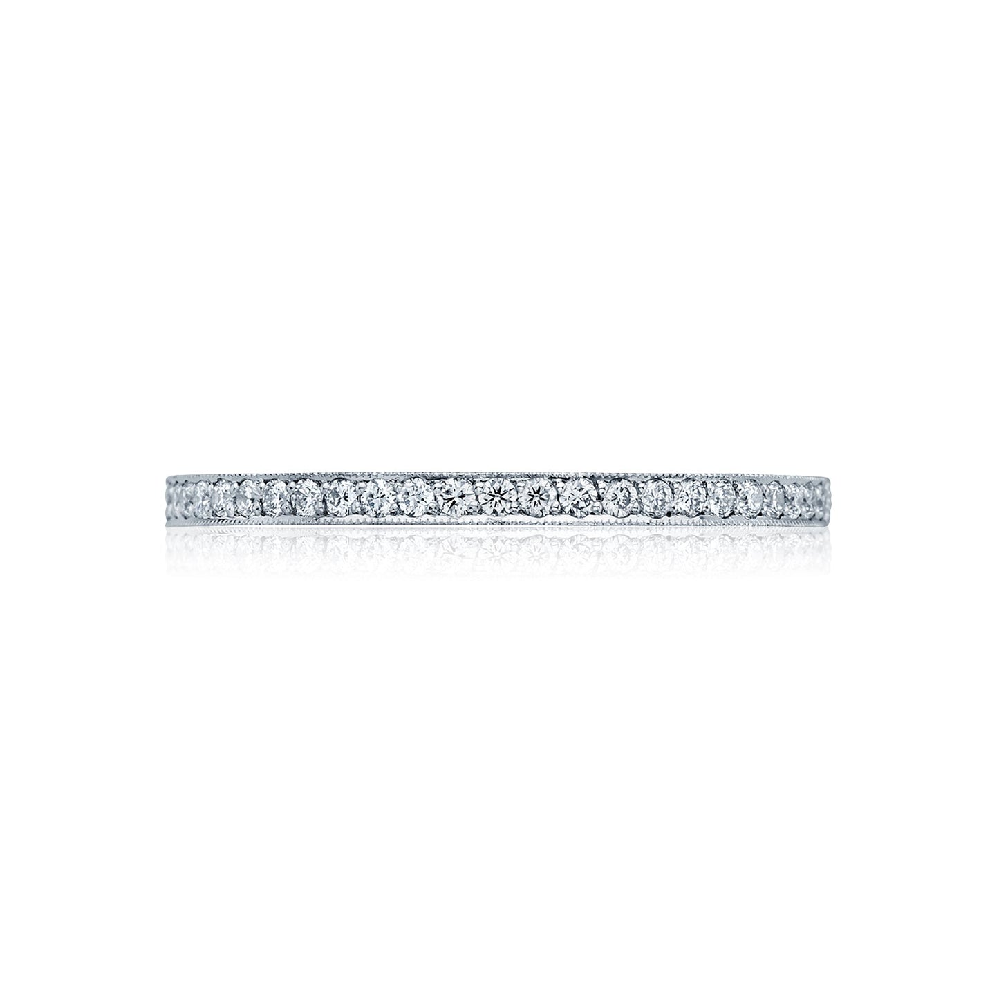 Tacori 18k White Gold Sculpted Crescent Diamond Wedding Band (0.17 CTW)