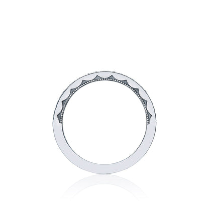 Tacori 18k White Gold Sculpted Crescent Diamond Wedding Band (0.17 CTW)