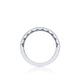Tacori 18k White Gold Sculpted Crescent Diamond Wedding Band (0.17 CTW)